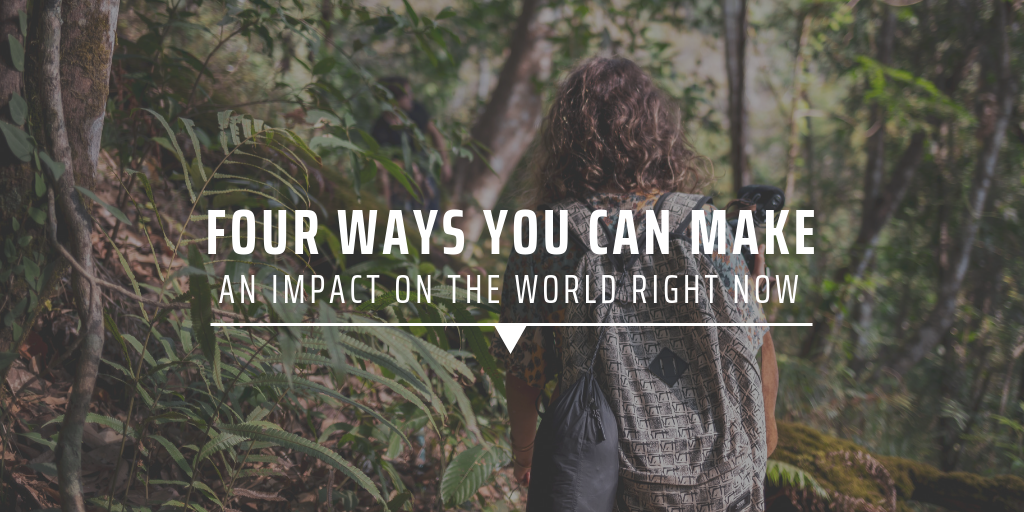 Four ways you can make an impact on the world right now